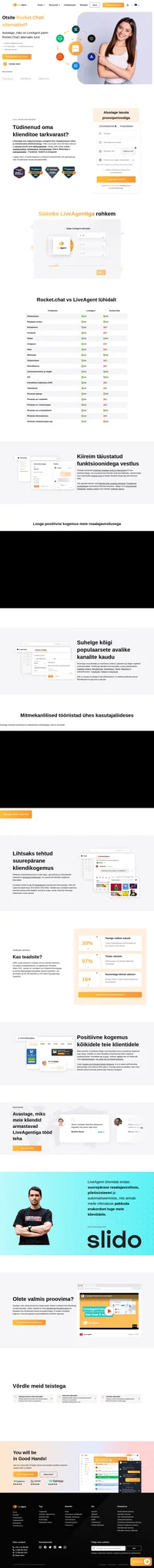 LiveAgent on ideaalne alternatiiv Rocket.Chatile. See pakub mitmekanalilist klienditoe kogemust erinevatele ettevõtetele üle kogu maailma.
