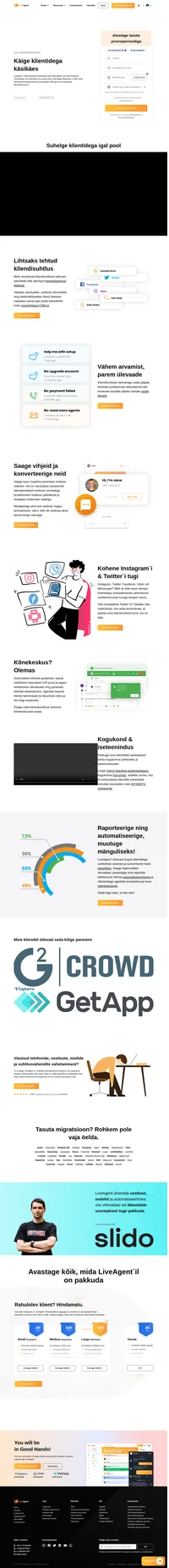Jätkake koos kliendisuhtluse tarkvaraga juba täna. Täitke kõik klientide päringud ja parandage kogemust kõigis kanalites.