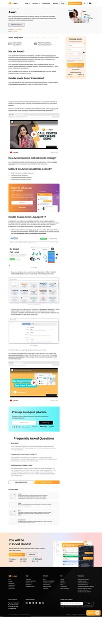 Avoxi on VoIP ja pilve kommunikatsiooniteenuse pakkuja, mida saate kasutada oma LiveAgent kõnekeskuse kiirendamiseks.