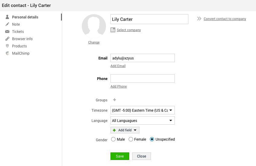 kontaktide-detailid LiveAgent'i kontaktide detailid