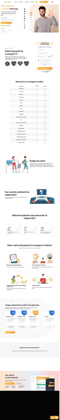 Meie toe agendid aitavad teil oma andmed turvaliselt Novocall`ist üle kolida. Liituge LiveAgent`iga ja pakkuge paremat tuge.