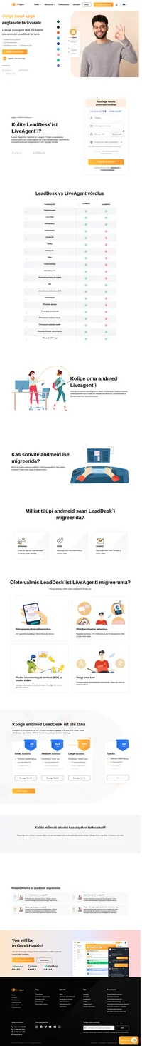 LiveAgent on 2020 aastal kõige enam arvustatud ja #1 hinnatud kasutajatoe tarkvara SMB jaoks. Kolige oma andmed LeadDesk`ist Liveagent`i juba täna.