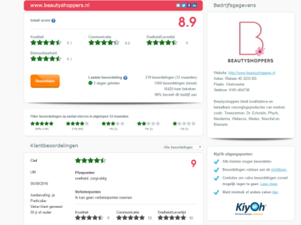 KiyOh arvustuste plaan