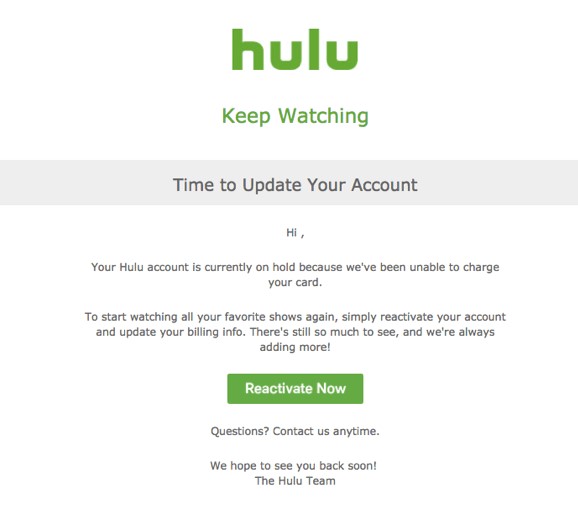 hulu_dunning_email_näide