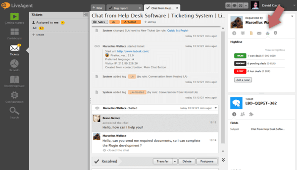 Highrise-LiveAgent-integration1 Highrise LiveAgent integration