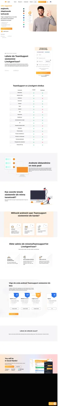 Meie tugiagendid aitavad meeleldi teie andmeid turvaliselt ja muretult üle viia. Liveagent on 2019. ja 2020. aastal kõige enam tagasisidestatud ja #1 hinnatud smb kasutajatoe tarkvara. Ühinege selliste ettevõtetega nagu Huawei, BMS, Yamaha, O2 ja Oxfordi Ülikool maailmatasemel klienditoe pakkumisel.