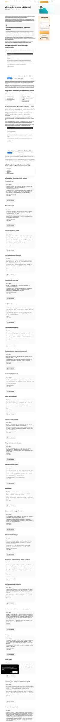 Kuidas ennast tutvustada, et mitte alguses kõrvetada saada? Kasutage neid võrgustiku loomise meilimalle, et jätta endast hea mulje.