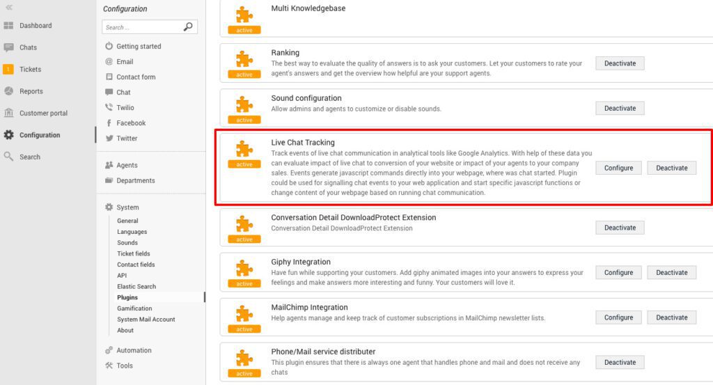 LiveAgenti vestluse jälgimine