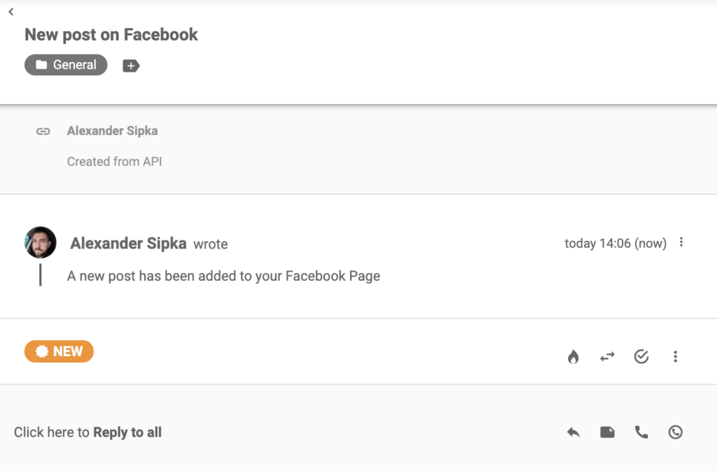 LiveAgenti saabunud Facebooki märguanne