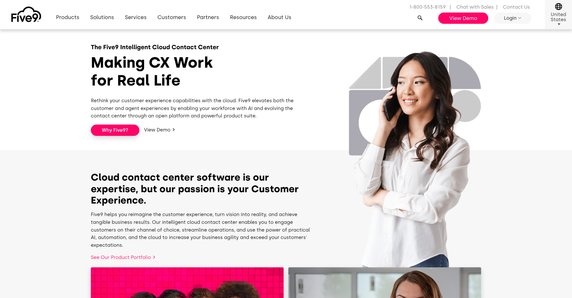 Five9 kõnekeskuse koduleht