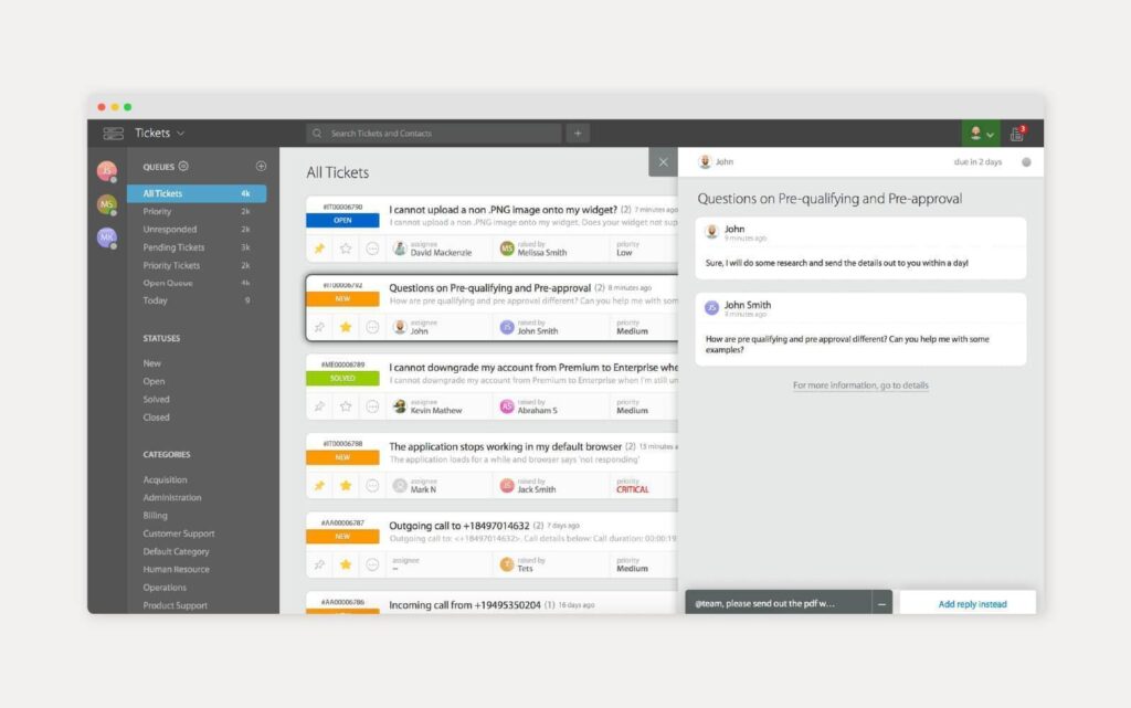 Kasutusel oleva HappyFoxi teadmistebaasi tööriista kuvatõmmis