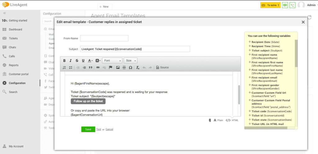 email-remplate-overview LiveAgent's email remplate overview