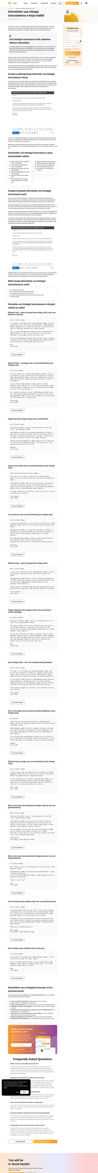 Kas teil on raskusi parima viisi leidmisega, kuidas uut töötajat klientidele tutvustada? Klientidele uue töötaja tutvustamise meilid on teie poole teel. Uurige rohkem.