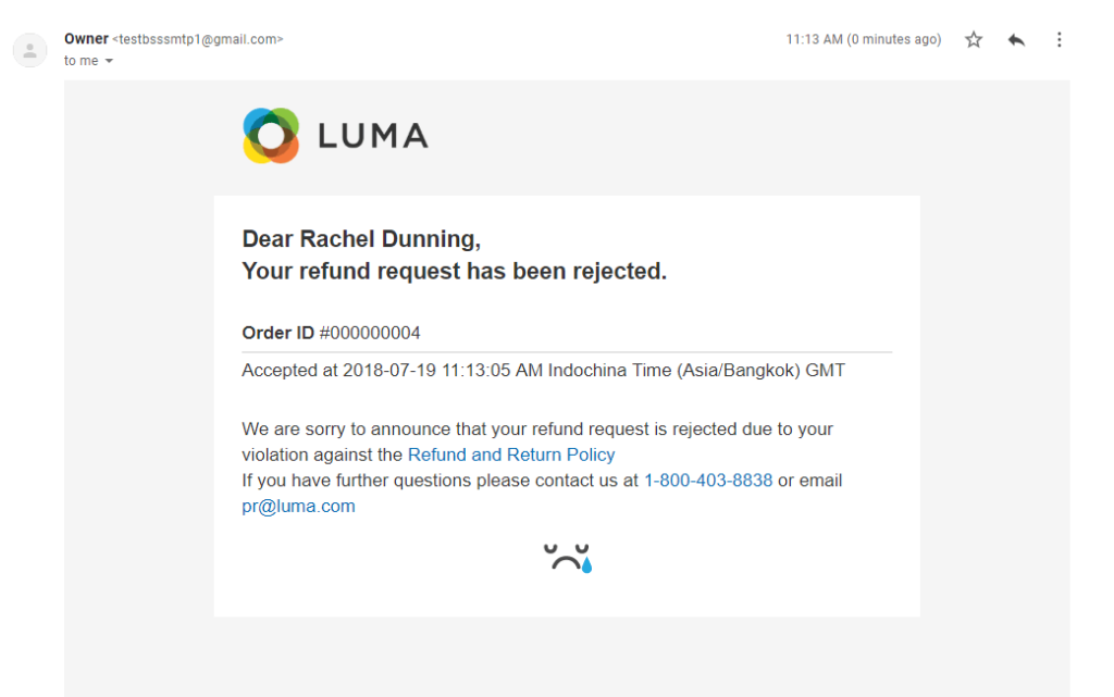 tagasimakse taotlusest keeldumine