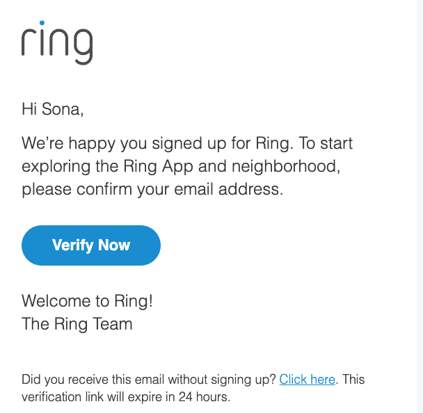 ring verifitseerimise e-kiri