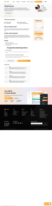 ClickFunnelsi integratsioon võimaldab Teil lihtsasti hallata oma müügi/turunduse automaatikat LiveAgentist. Lihtsalt integreerige see läbi Zapieri ja alustage hüvede saamist.