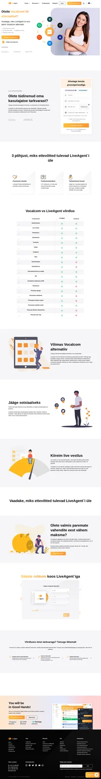 LiveAgent on ülim klienditeeninduse lahendus teie ettevõttele. Pakkuge tuge läbi mitme kanali ja konto. Pakkuge abi parimate tööriistadega ja muutke oma töövoogu suurepärase sedelisüsteemi abil lihtsamaks. 4 põhjust, miks ettevõtted lülituvad liveagenti live vestlusele, sest see on turu kiireim vestlus, mille sõnumid kuvatakse 2.5 sekundiga.