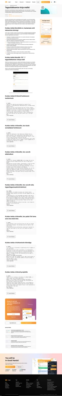 Tagasilükkamine või olla tagasilükatud on raske, tehke seda õigesti nende LiveAgenti erinevate olukordade jaoks loodud keeldumiskirja mallidega.