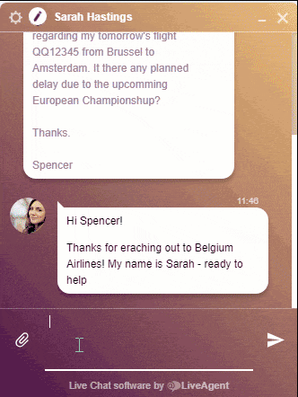 LiveAgent-vestluse tööriist