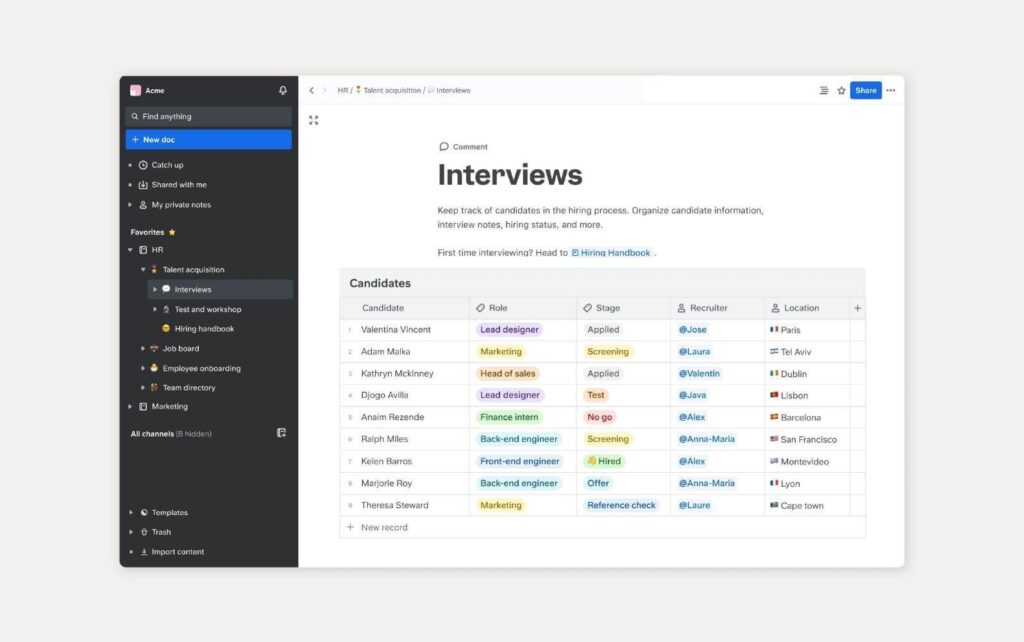 Slite teadmusbaasi näide
