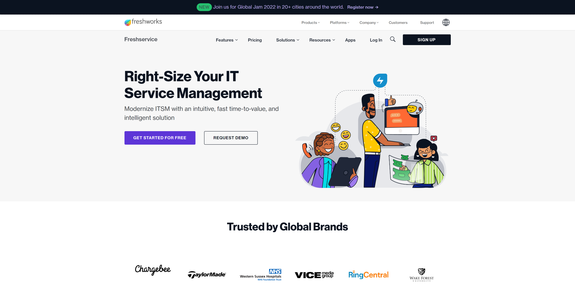 Freshservice'i klienditoe tarkvara koduleht