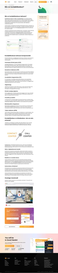 Kontaktikeskuse tarkvara võimaldab ettevõtetel hallata suurt hulka sissetulevaid ja väljaminevaid kliendisuhtlusi erinevates kanalites.