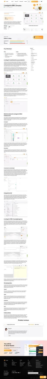Kas kaalute oma CRM-i vajaduste jaoks LiveAgenti? Vaadake meie ülevaadet ja uurige, kuidas see meie üldiste testide ajal toimis.